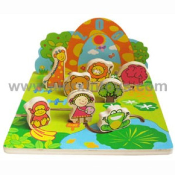 Wooden 3D Puzzle with Zoo Animals